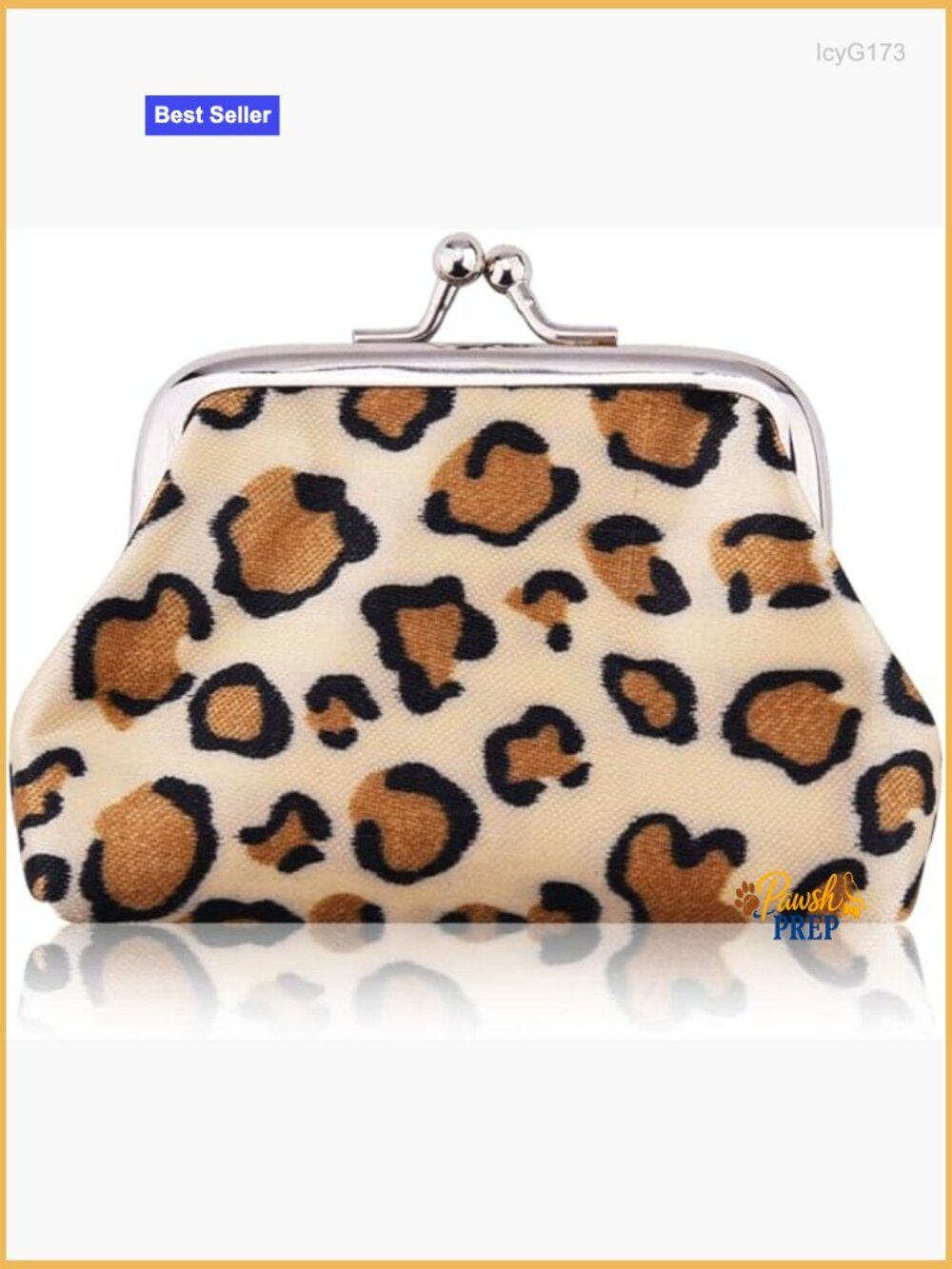 Leopard Print Coin Purse with Zipper Small Travel Money Pouch Mini Wallet